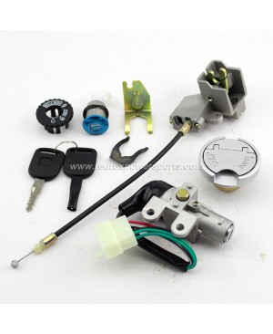 New Ignition Key Switch Lock Set for Chinese GY6 50-150cc Moped Scooter Motor