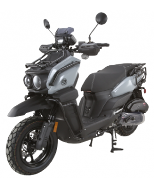 200cc Gas Moped Scooter Frontier 200cc  by Boss Motor, Automatic CVT Engine, 12 inch Aluminium Rim with Meaty Tire, Optional Cargo Package for Massive Storage Capability 