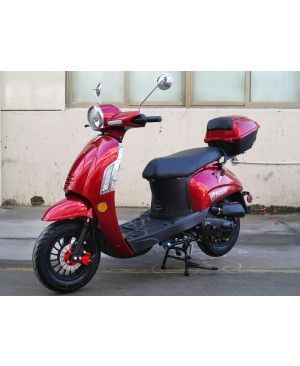50cc Classic 50 Retro Italian Style Gas Moped Scooter, Automatic, Classic wheel set, Chromeplated Acessories and more (READY TO RIDE PACKAGE)