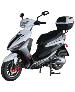 200cc Moped Scooter Boss Motor RZ 200 with New Design Sporty Look, LED  Electric and Kick Start, Low Seat Height